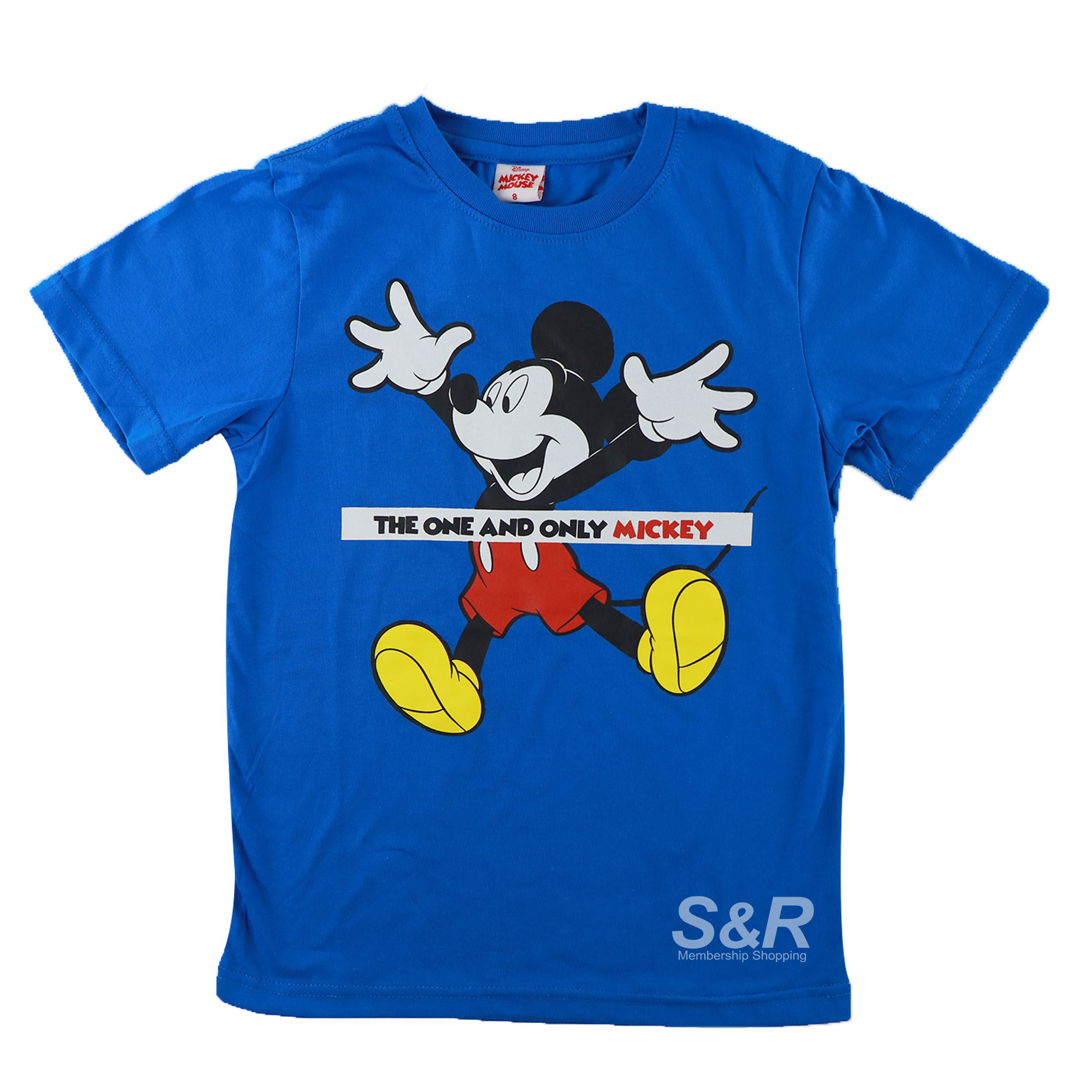 Disney Mickey Mouse Boys Colored Tee Shirt Assorted 8-14 1pc
